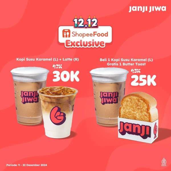 Promo 12.12 di Janji Jiwa 9-22 Desember 2024