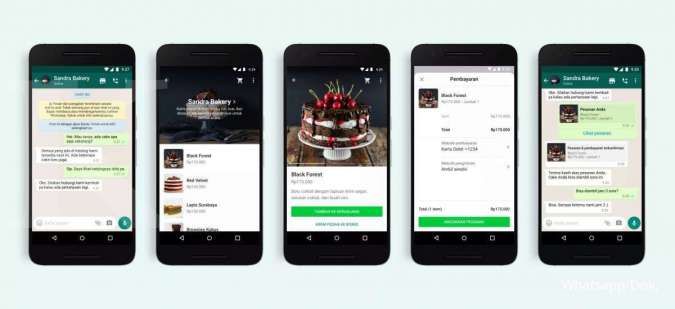 Tampilan belanja di Whatsapp lewat chat; Credit: Whastapp