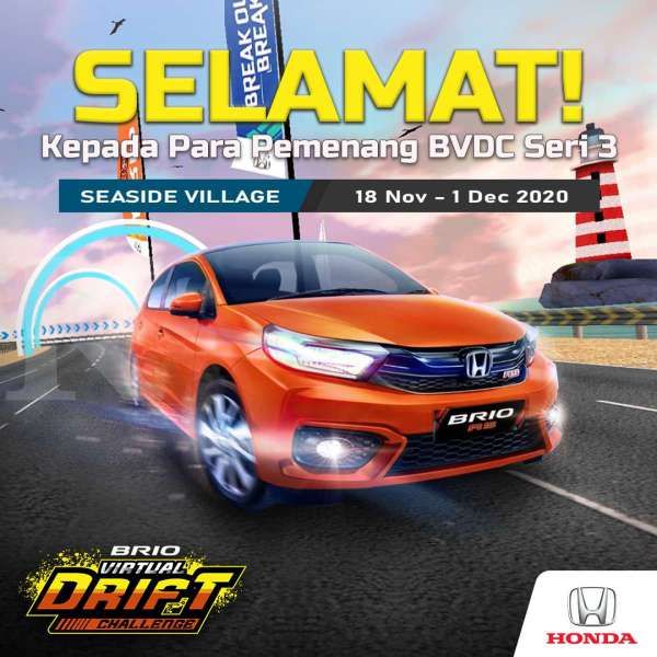 Kompetisi Brio Virtual Drift Challenge Usai Digelar, Lebih dari 8.000 Peserta Ambil Bagian