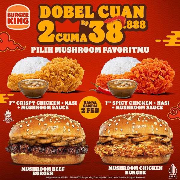 Promo Burger King Spesial Tahun Baru Imlek 2025