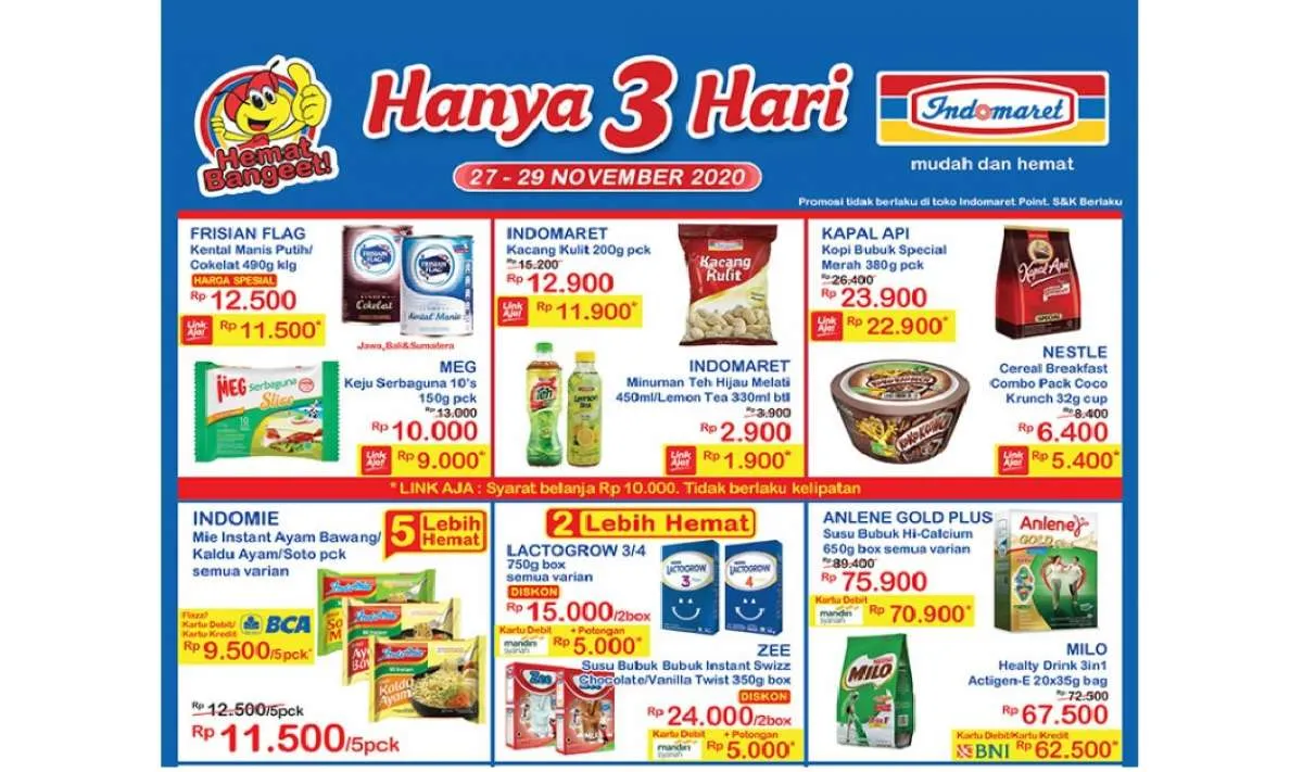 Promo Indomaret Hanya 3 Hari 29 November 2020, terakhir diskonan akhir pekan!