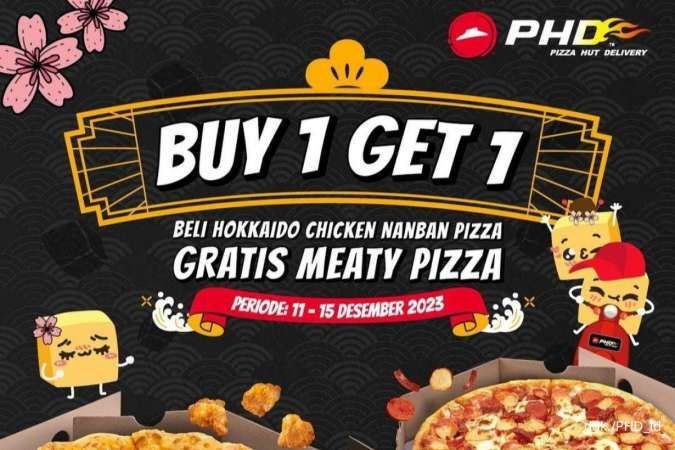 Promo 12.12 PHD Buy 1 Get 1 Pizza Terbaru, Edisi Spesial 11-15 Desember 2023