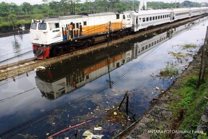 PT KAI kehilangan Rp 615 juta akibat banjir Porong