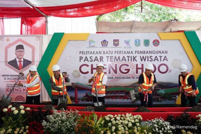 Peletakan Batu Pertama Pasar Cheng Hoo, Mendag: Majukan Perekonomian di Jatim