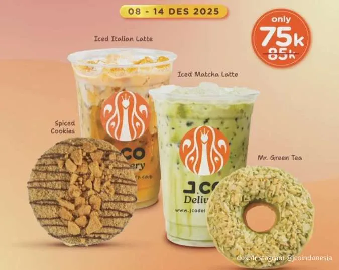 Promo J.CO Your Favorite Picks: 2 Minuman & 2 Donuts Hemat Cuma 8–14 Desember