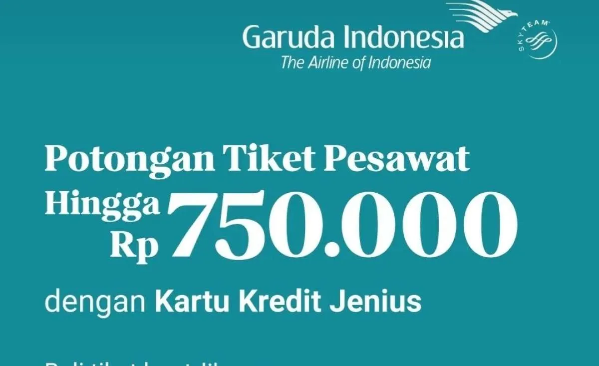 Promo Jenius Mei 2024 dengan Garuda Indonesia, Vidio & Isi Bensin Cashback Rp 15.000