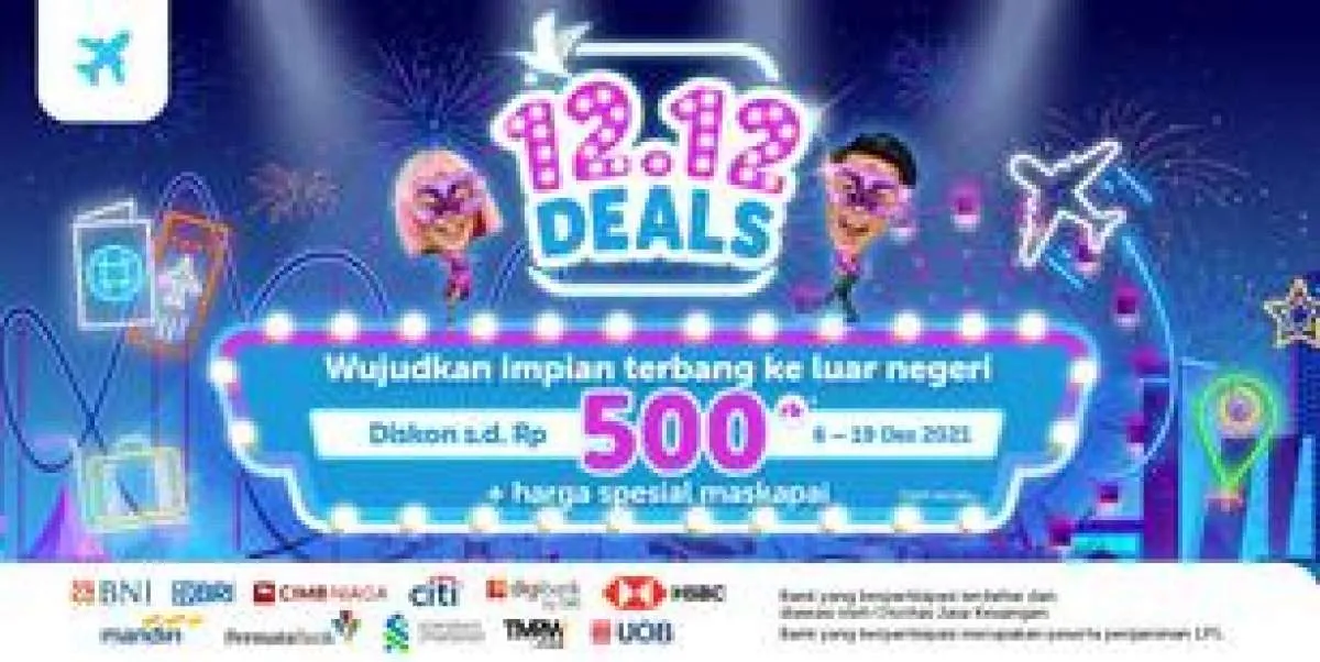 Promo Traveloka 12.12 Deals, Tiket Pesawat ke Luar Negeri Diskon hingga Rp 500.000