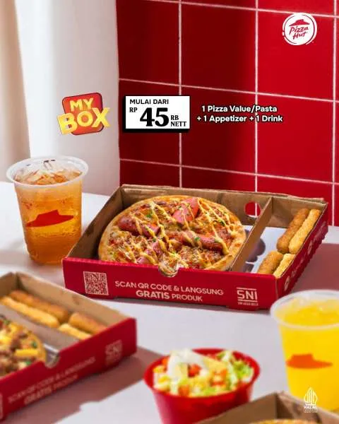 Promo Pizza Hut My Box (Pizza, Appetiizer, Drink)