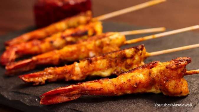 Resep Sopet Udang, Sate Udang Khas Madura yang Besar dan Kenyal