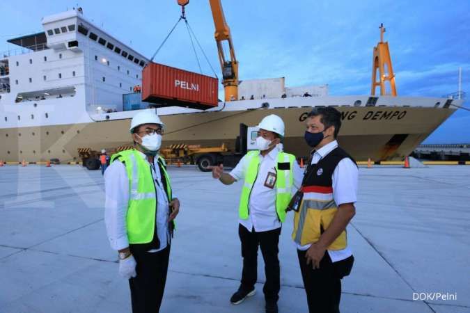Uji coba perdana, Kapal Pelni sukses bersandar di Pelabuhan Patimban