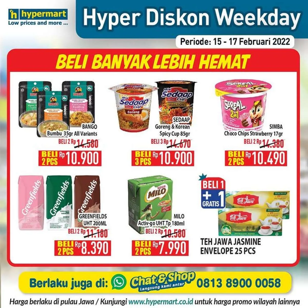 Katalog Promo Hypermart Hyper Diskon Weekday Periode 15-17 Februari 2022