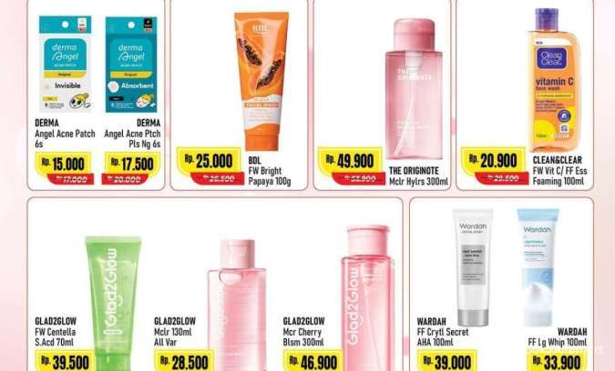 Promo Alfamart Beauty Fair 1-15 Juni, Micellar Water-Acne Patch Diskon sampai 45%