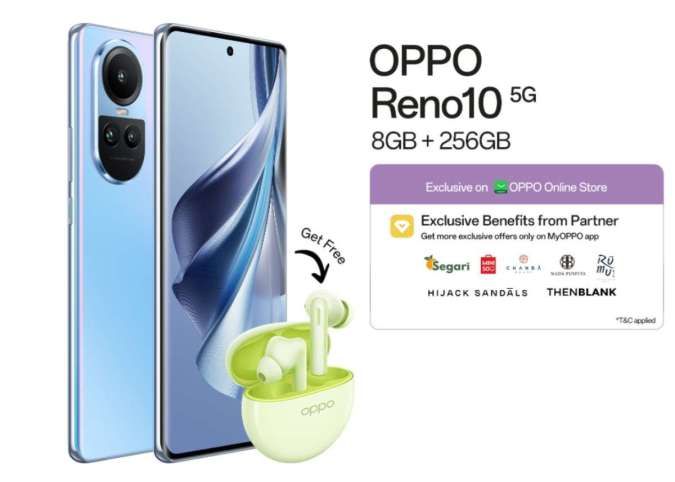 OPPO Reno10 5G Resmi Hadir di Indonesia dengan Harga Rp 5,9 Juta, Intip Detailnya