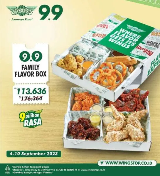 Promo 9.9 Wingstop Family Flavor Box