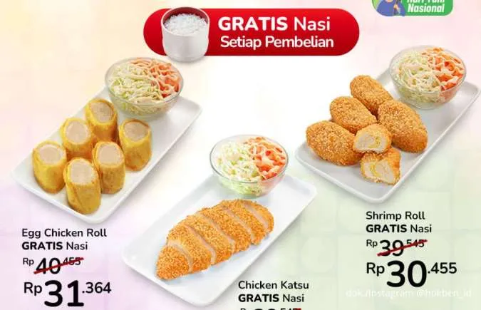 Kesempatan Terakhir Promo HokBen Hari Tani Nasional, Jajan Enak Dapat Gratisan Menu
