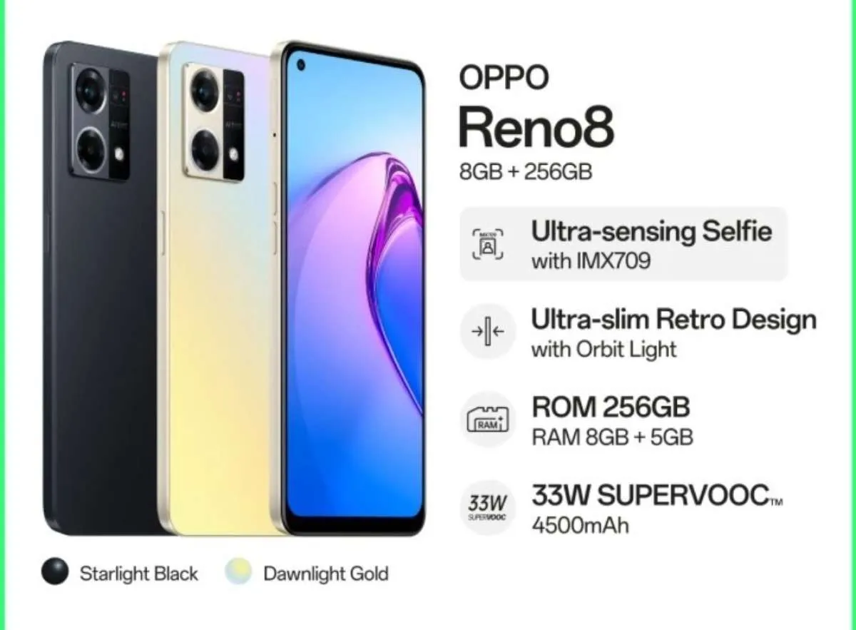 Kini Hanya Rp 3 Jutaan, Simak Spesifikasi dan Harga HP OPPO Reno 8 Terbaru