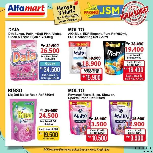 Promo JSM Alfamart Periode 25-27 Maret 2022