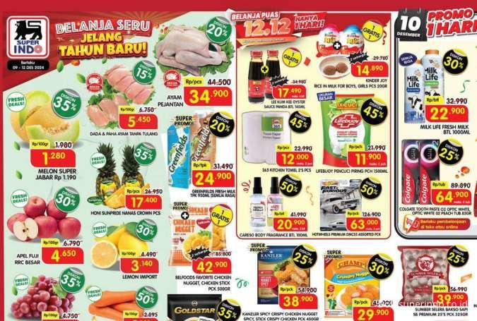 Promo Superindo Weekday 9-12 Desember 2024, Ada Promo 12.12 Diskon Besar Juga