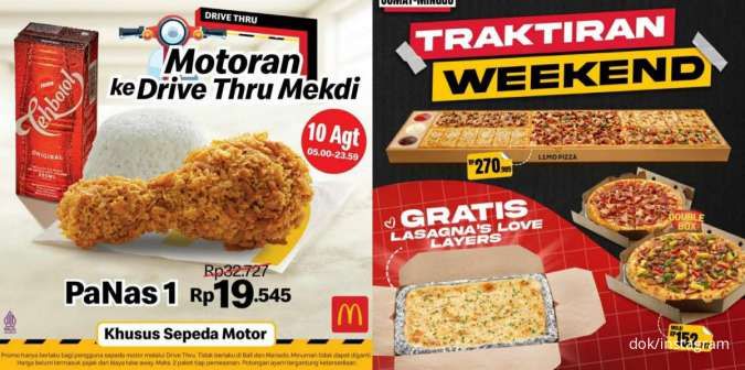 Daftar 5 Promo Makanan Weekend 10-11 Agustus 2024 di PHD, CFC, McD, dan Hokben