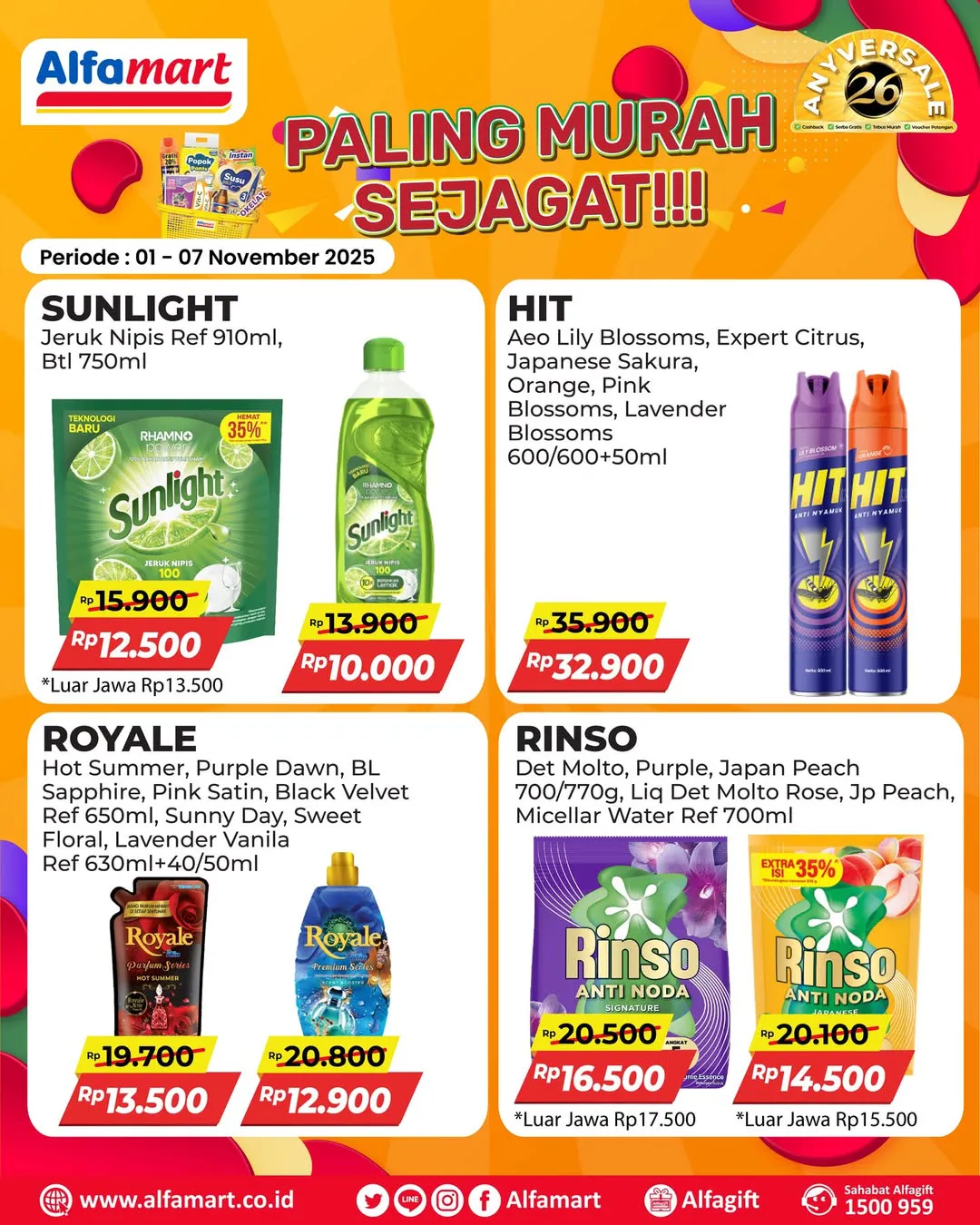 Promo Alfamart Paling Murah Sejagat Periode 1-7 November 2025