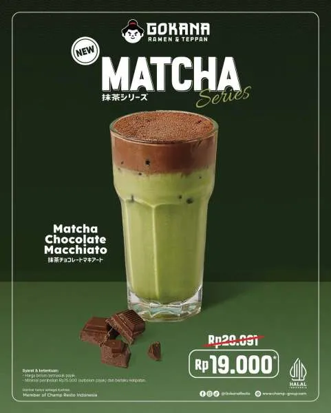 Promo Gokana Matcha Chocolate Macchiato
