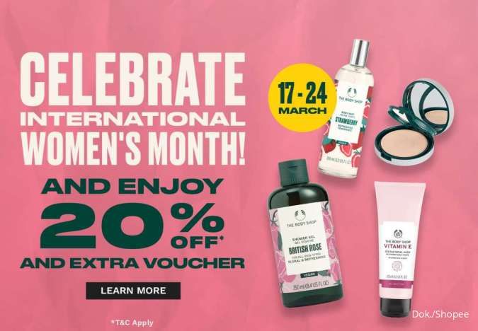 Promo The Body Shop Terbaru, Beragam Produk Serba Diskon 20% Berlaku Hingga 24 Maret