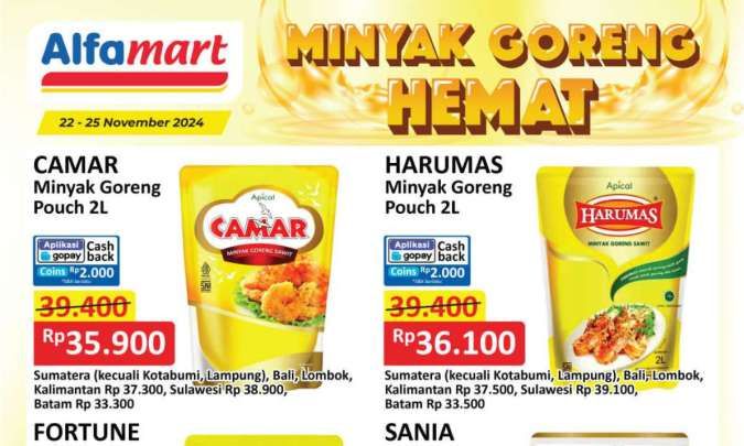 Promo Minyak Goreng Hemat Alfamart Berakhir Hari Ini, Ada Promo di Superindo Gajian