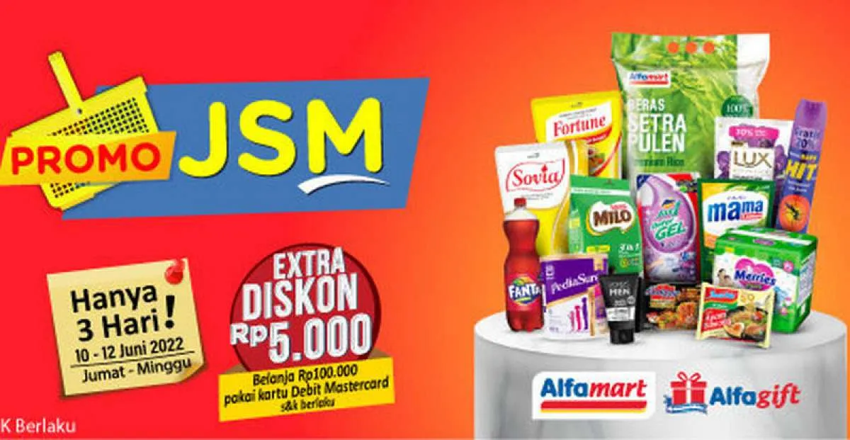 Promo JSM Alfamart Mulai 10-12 Juni 2022, Dapatkan Ekstra Diskon Rp 5.000