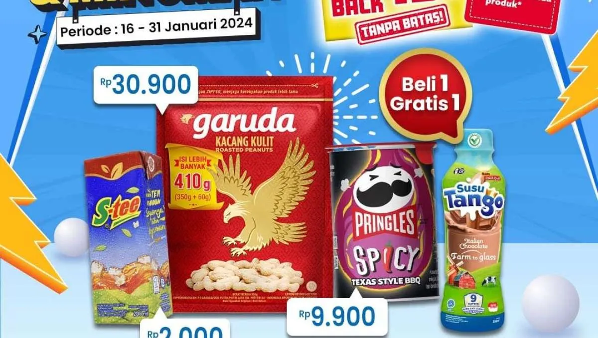 Promo Indomaret Super Hemat, Beli 1 Gratis 1 dan Beli 2 Lebih Hemat