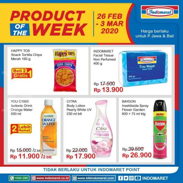 Promo Indomaret Product of The Week, teranyar! (26 Feb-3 Mar 2020)