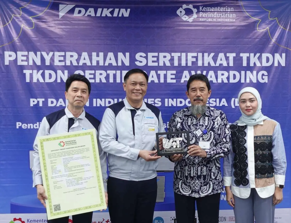 PT Daikin Industries Indonesia Resmi Kantongi Sertifikat TKDN