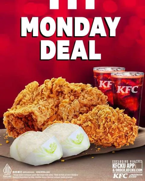 Promo KFC Monday Deal Hemat Tiap Senin Hemat