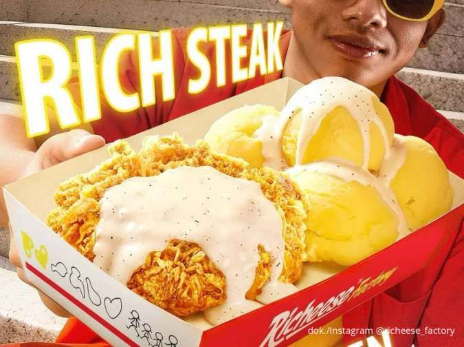 Promo Richeese Factory Rich Steak, Cobain Chicken Steak Spesial Mulai Rp 31.000-an