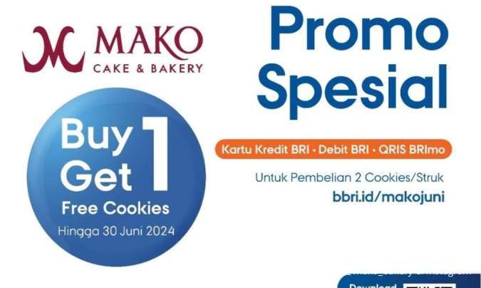 Promo Mako Bakery x BRI Buy 1 Get 1 di Bulan Juni 2024, Segera Berakhir Besok!