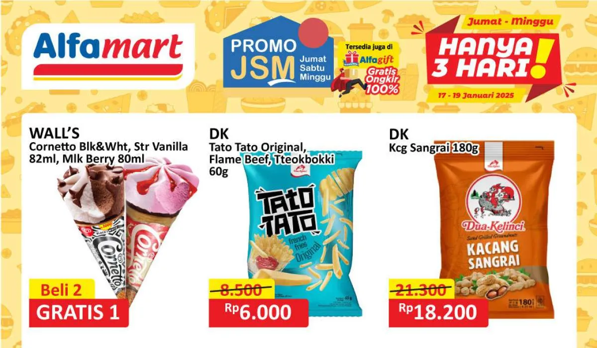 Promo Es Krim Cornetto di Alfamart & Superindo Weekend, Beli 2 Gratis 1 Sampai Besok