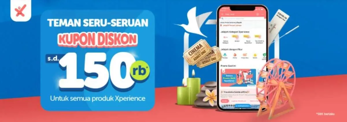 Dapatkan Kupon Diskon Traveloka hingga Rp 150.000 Semua Produk Xperience