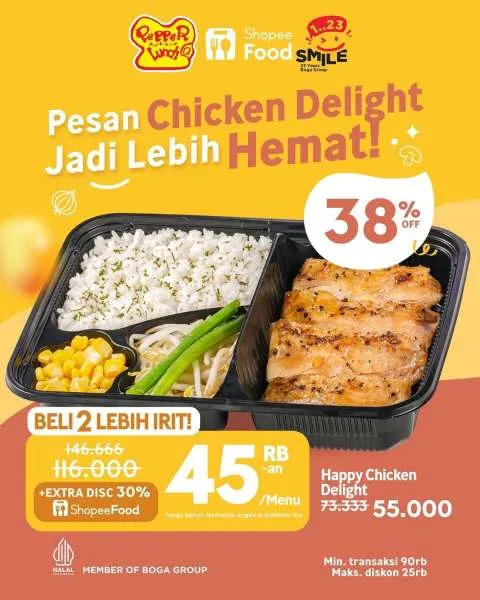 Promo Pepper Lunch Delivery September Hemat dengan ShopeeFood