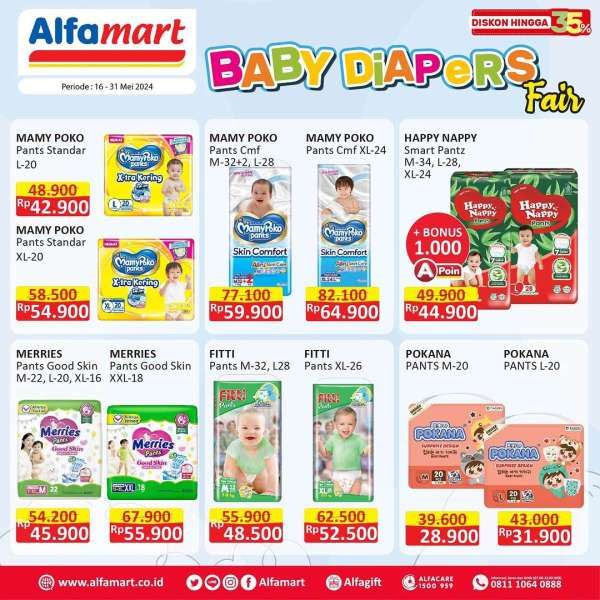 Promo Alfamart 16-31 Mei 2024, Popok Bayi Diskon Sampai 35%