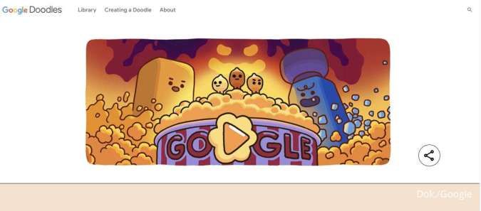 Game Google Doodle Terbaru Popcorn, Bisa Main Sendiri atau Mabar, Begini Cara Mainnya