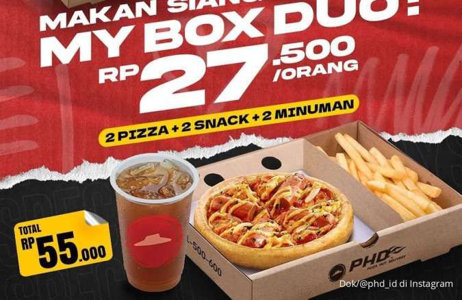 Promo Pizza Hut Delivery Setiap Senin-Jumat, 2 Pizza & 2 Snack-Minuman Cuma Rp 55.000