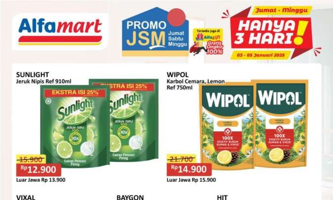 Promo JSM Alfamart Hari Ini 5 Januari 2025, Belanja Lebih Murah Sampai Hari Minggu