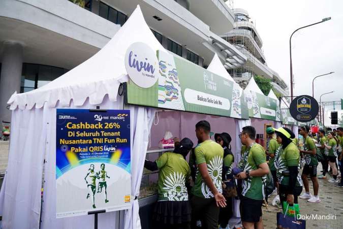 Gerai UMKM saat Nusantara TNI Fun Run di IKN