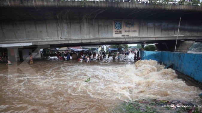 Ketinggian air sungai di Jakarta kembali normal