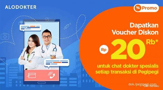 Promo PegiPegi & Alodokter s.d 30 Juni 2022, Dapatkan Voucher Diskon hingga Rp 20.000