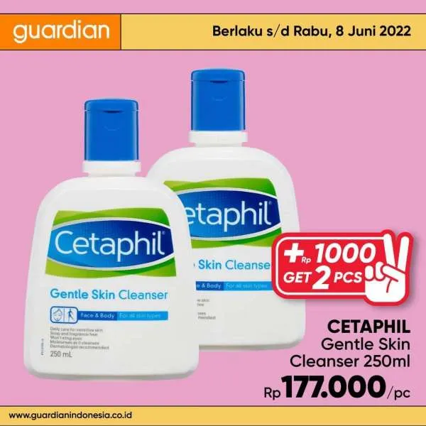 Promo Guardian +1000 Get 2 Pcs Periode 2-8 Juni 2022