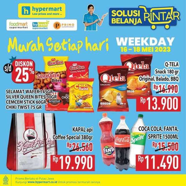 Promo Hypermart Hyper Diskon Weekday Periode 16-18 Mei 2023