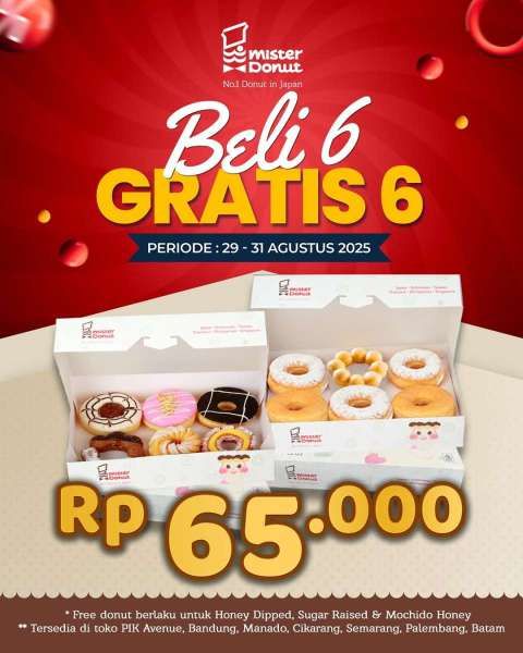 Promo Mister Donut 29-31 Agustus 2025