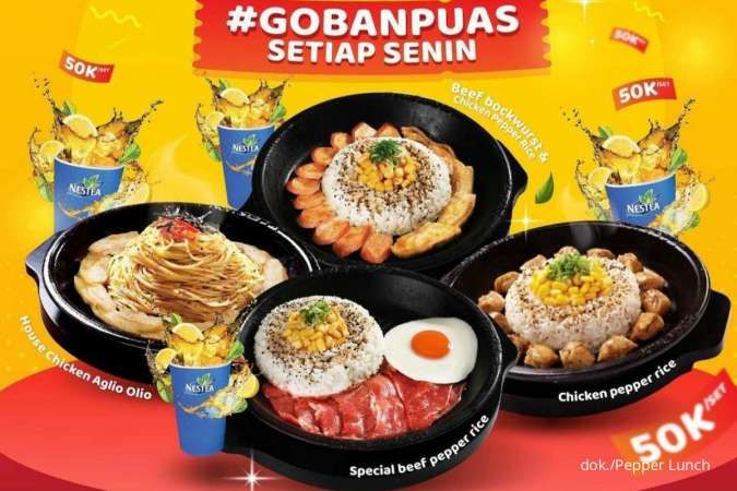 Promo Pepper Lunch Mei 2022, Goban Puas Cuma Rp 50.000 Per Set Berlaku Tiap Senin