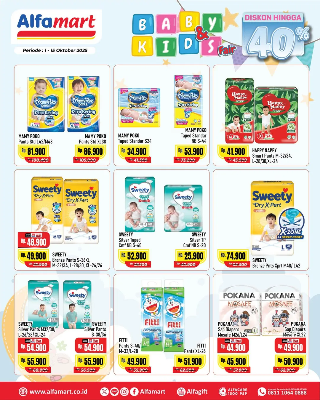 Promo Alfamart Baby & Kids Fair Diskon s/d 40% Periode 1-15 Oktober 2025