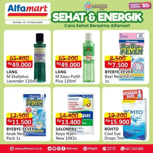 Promo Alfamart Health Fair Diskon s/d 50% Periode 1-15 Maret 2023